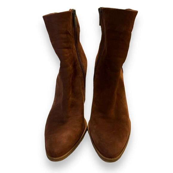 Mercer Edit Fend Off Block Heel Suede Ankle Boots - Picture 2 of 6